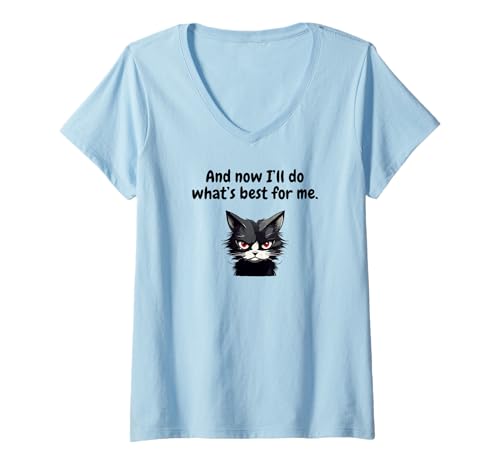 Damen Und jetzt werde ich tun, was für Mich am besten ist T-Shirt mit V-Ausschnitt von SiosBox