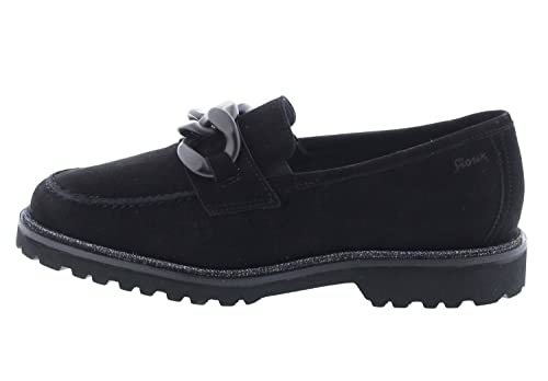 Sioux Damen Meredith-744-h Mokassin, Schwarz, 38 EU Weit von Sioux