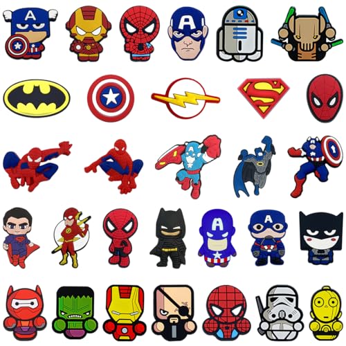 30 Stück Schuh Charms, Cartoon PVC Schuhanstecker, DIY Schuhdekoration, Schuh Anstecker Kinder, Schuh Pins, für Kinderpartys Geschenk von Siphus