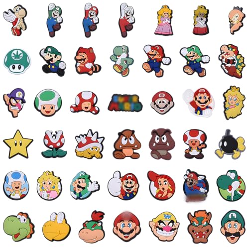 42 Stück Schuh Charms, Cartoon PVC Schuhanstecker, DIY Schuhdekoration, Schuh Anstecker Kinder, Schuh Pins, für Kinderpartys Geschenk von Siphus