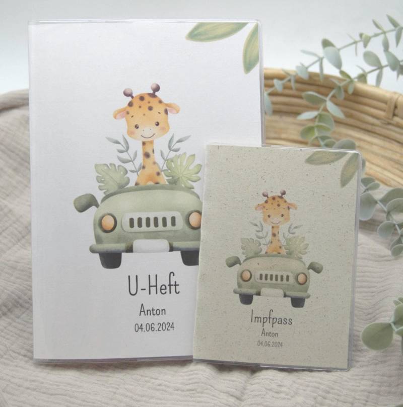 U-Heft -Und Impfpass Schutzhüllen Personalisierbar Mit Namen, Giraffe von SirHenris