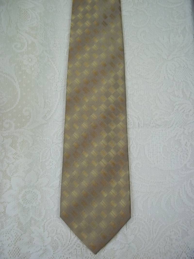 Elegante Gold Ton Und Tan Krawatte Von Van Heusen von SirKsVintage