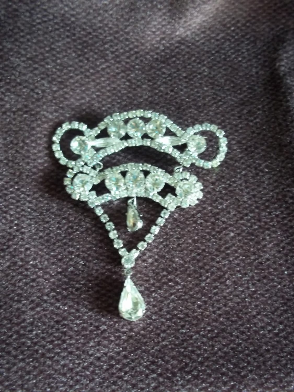 strass Kaskaden Pin/Brosche von SirKsVintage