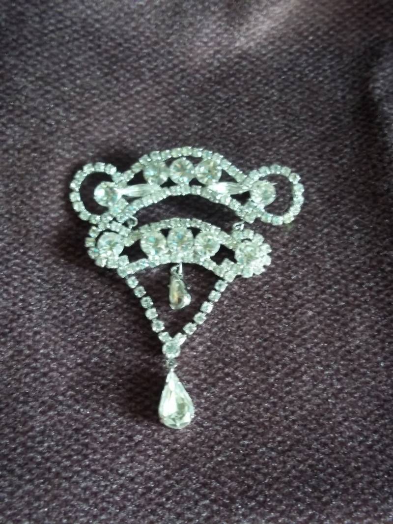 strass Kaskaden Pin/Brosche von SirKsVintage