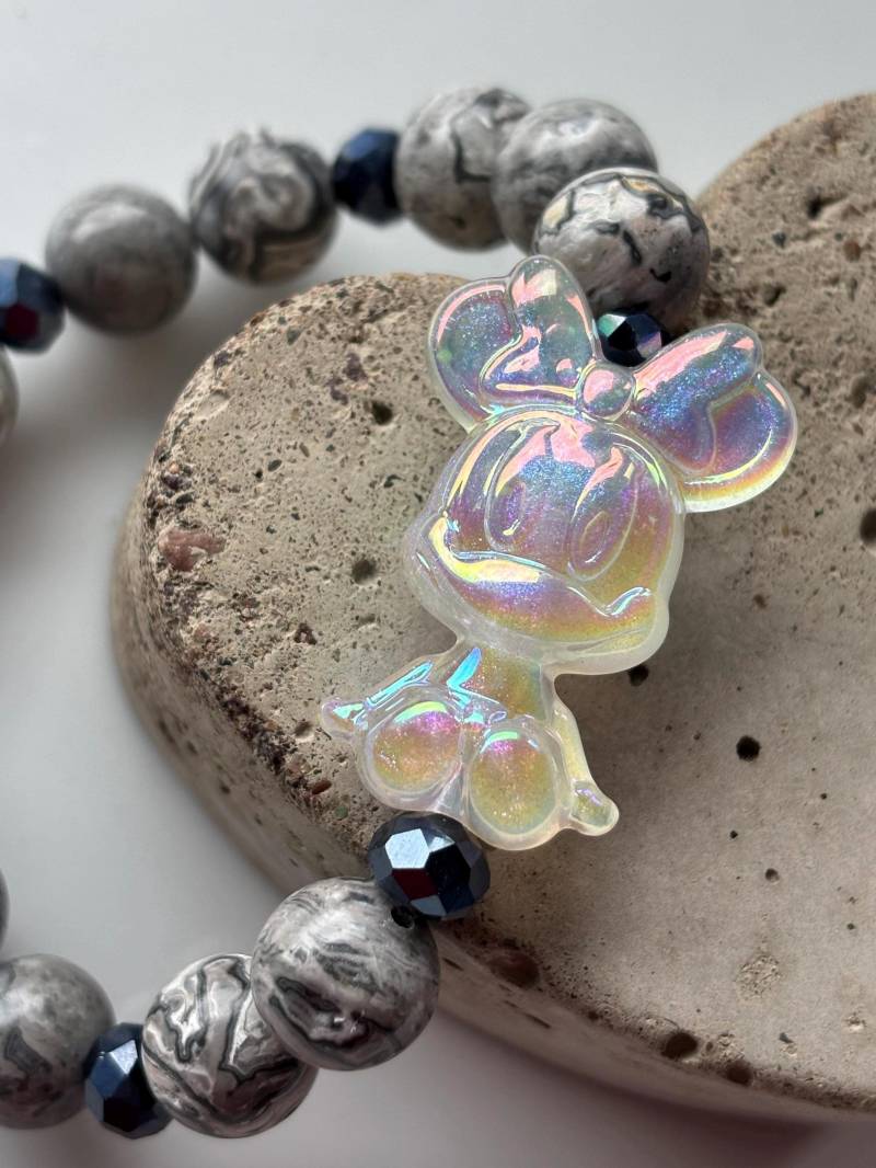 Armband Aus Naturstein Perlen Mit Minnie Maus Perle von SirWoddy