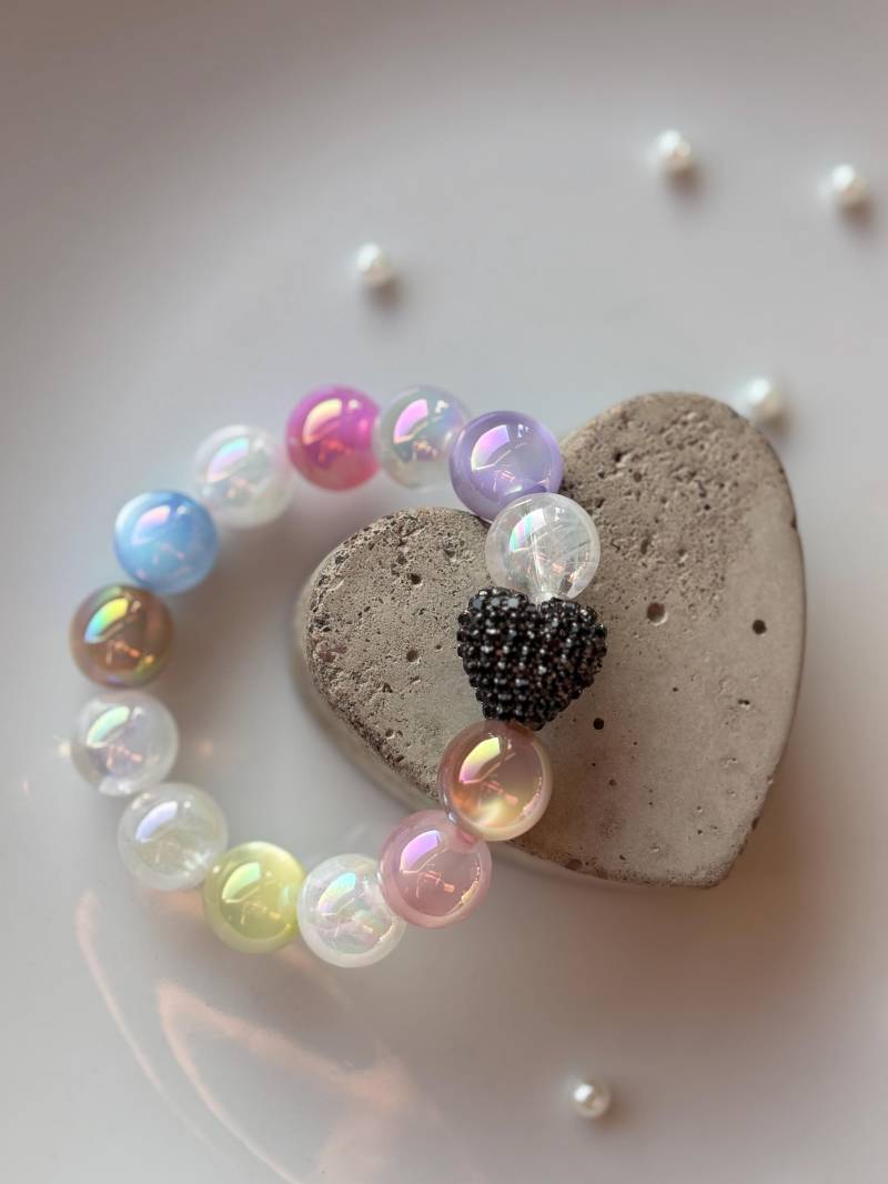 Miracle Perlen Armband Mit Glitzer Herz Perle Miracle Perlen Armband Mit Glitzer Herz Perle von SirWoddy
