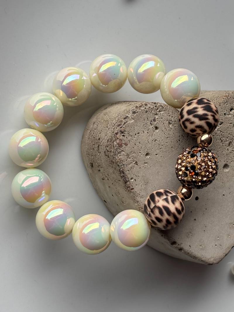 Miracle Perlen Armband Mit Glitzer Leo Perle von SirWoddy