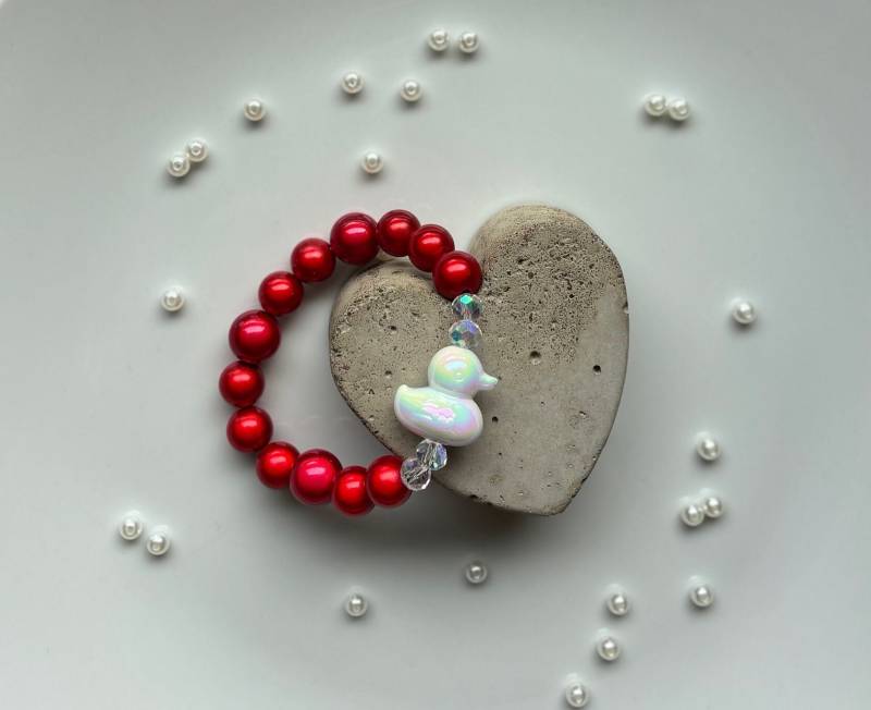 Miracle Perlen Armband Mit Magic Glanz Und Enten Perle von SirWoddy