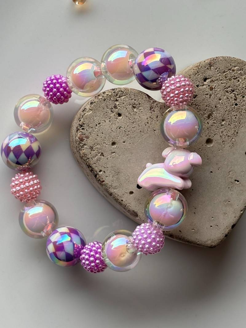 Miracle Perlen Armband in Lila Flieder von SirWoddy