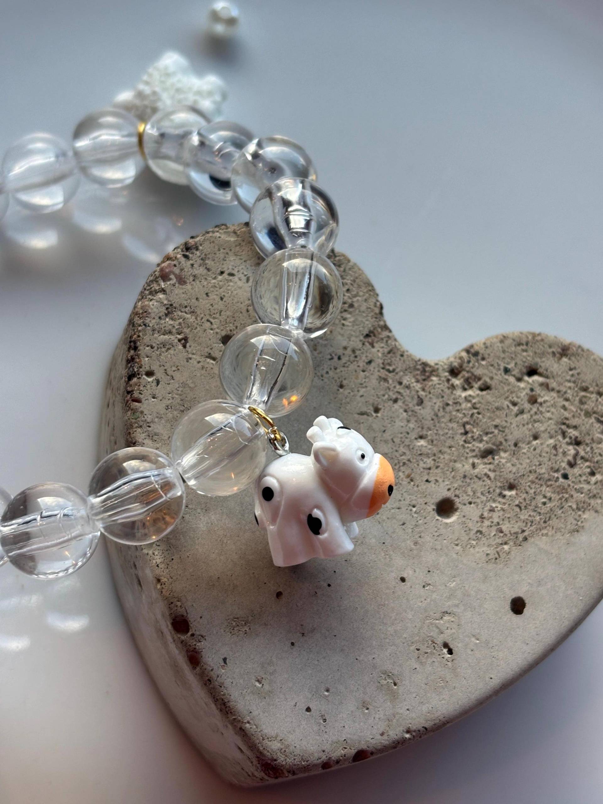 Perlen Armband Mit Durchsichtigen Und Schaf, Huhn Kuh Perlen Armband Mit Durchsichtigen Und Schaf, Huhn Kuh von SirWoddy