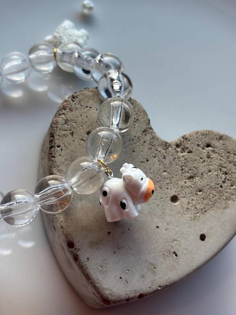 Perlen Armband Mit Durchsichtigen Und Schaf, Huhn Kuh Perlen Armband Mit Durchsichtigen Und Schaf, Huhn Kuh von SirWoddy