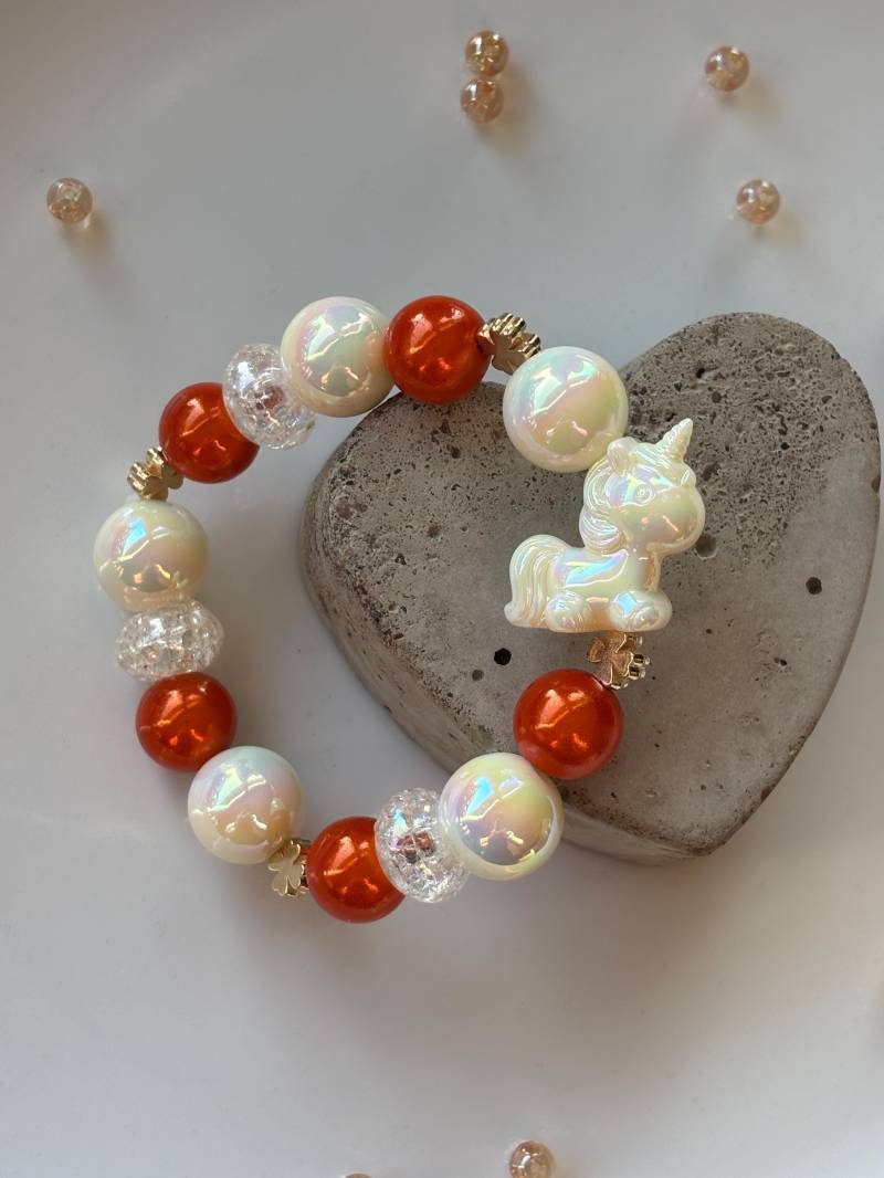 Perlen Armband Mit Einhorn Perle von SirWoddy