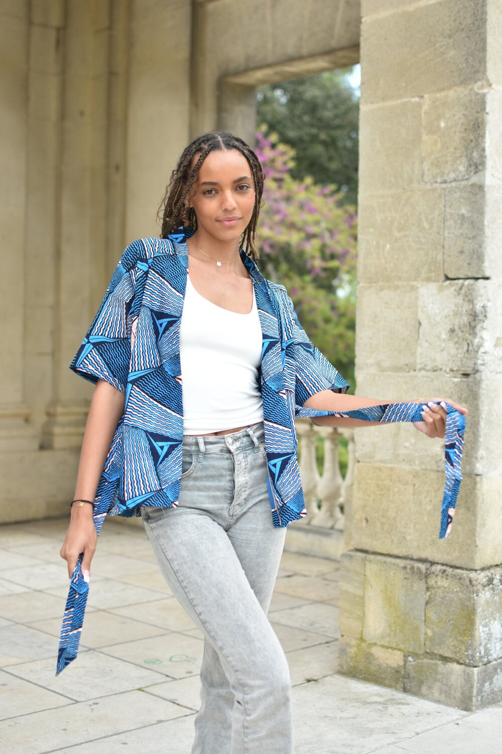 Gabby Wachskimonojacke/Blaue von SirawaxBoutique