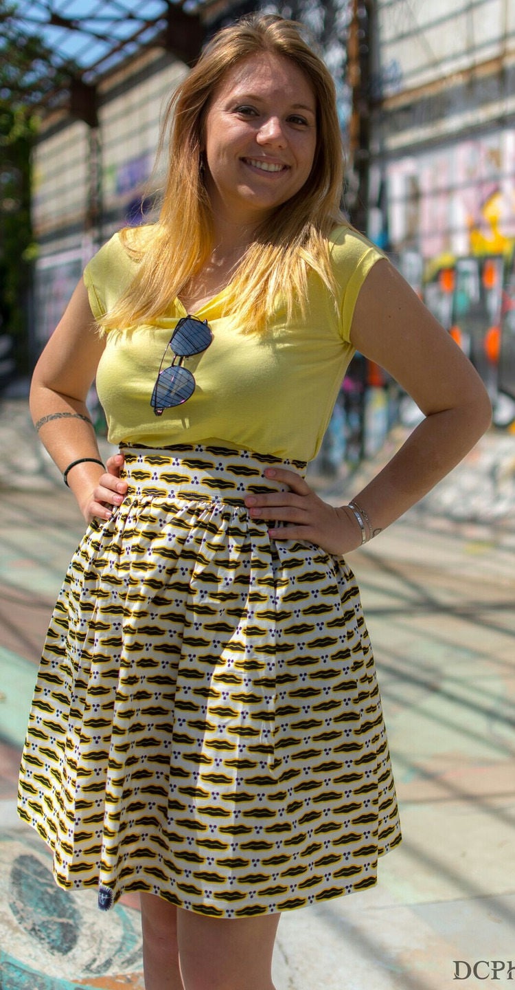 Gelber Faltenrock Aus Wachs von SirawaxBoutique