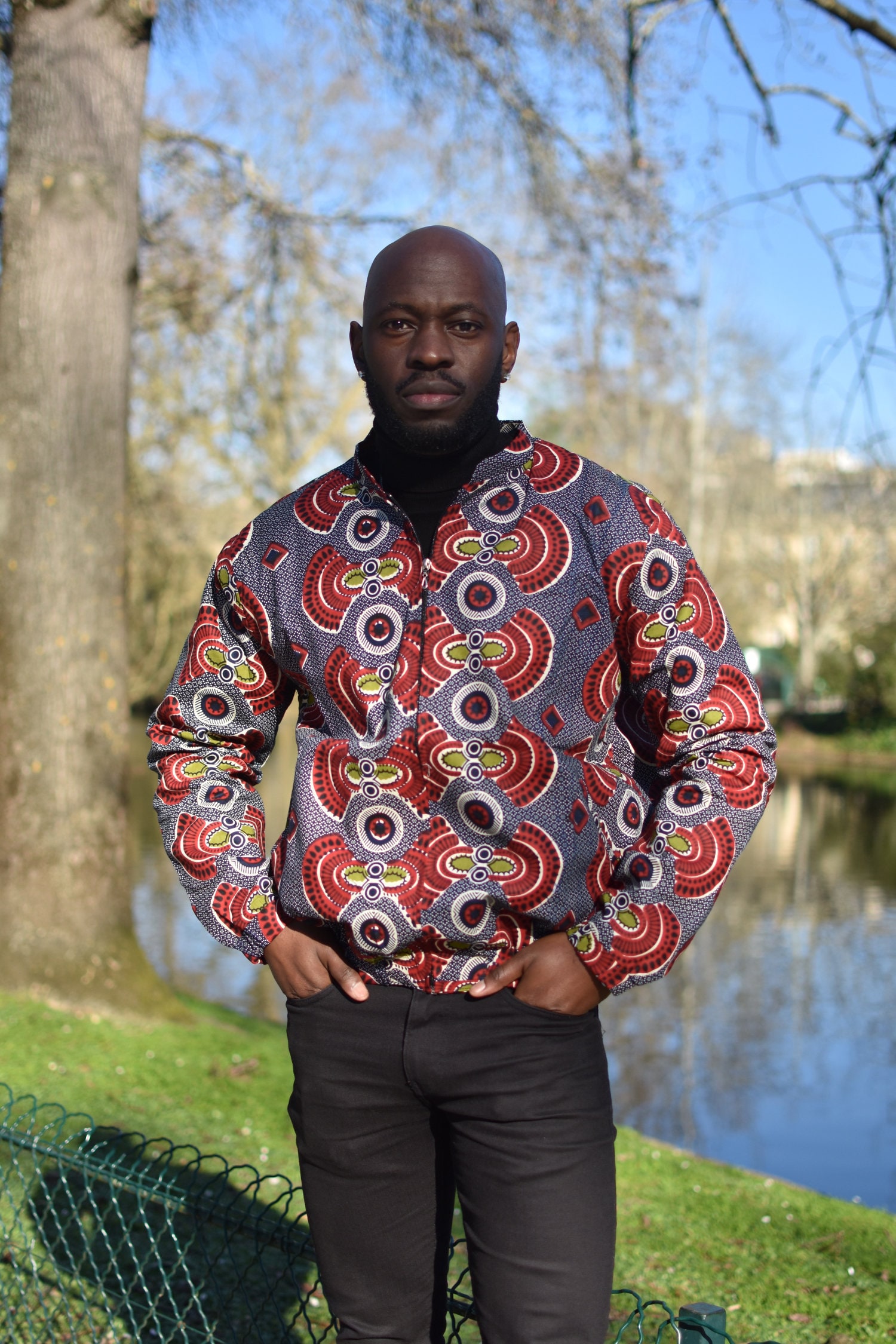 Olivgrüne Wachs-Bomberjacke von SirawaxBoutique