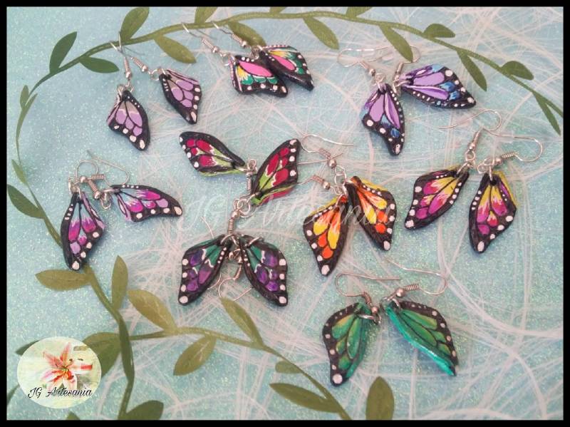 Schmetterling Flügel Ohrringe von SirenArtCraft