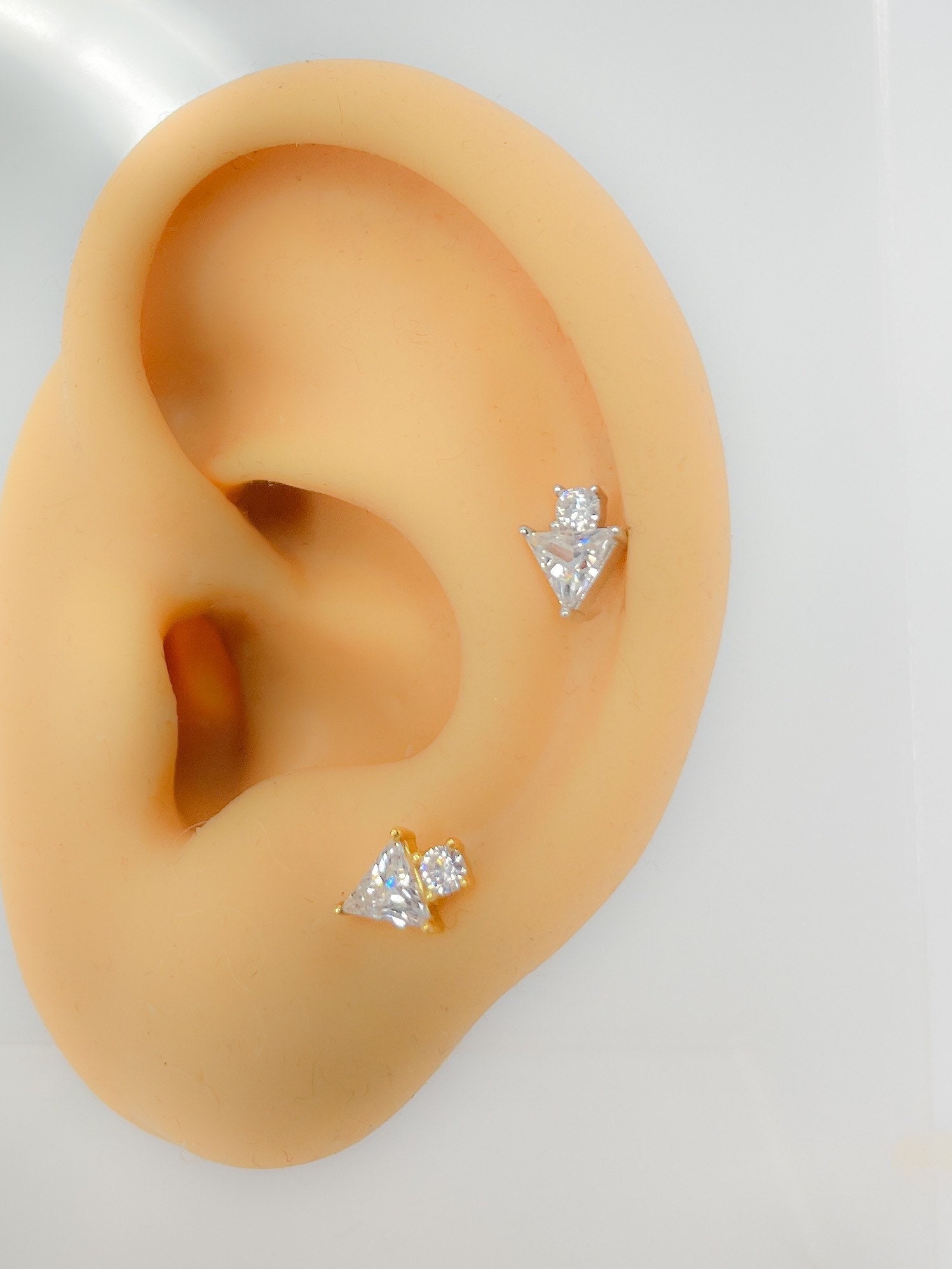 Helix #141 Piercing 925 Silber Vergoldet Pfeil Knorpel Stecker Cubic Zirkonia von Siristat