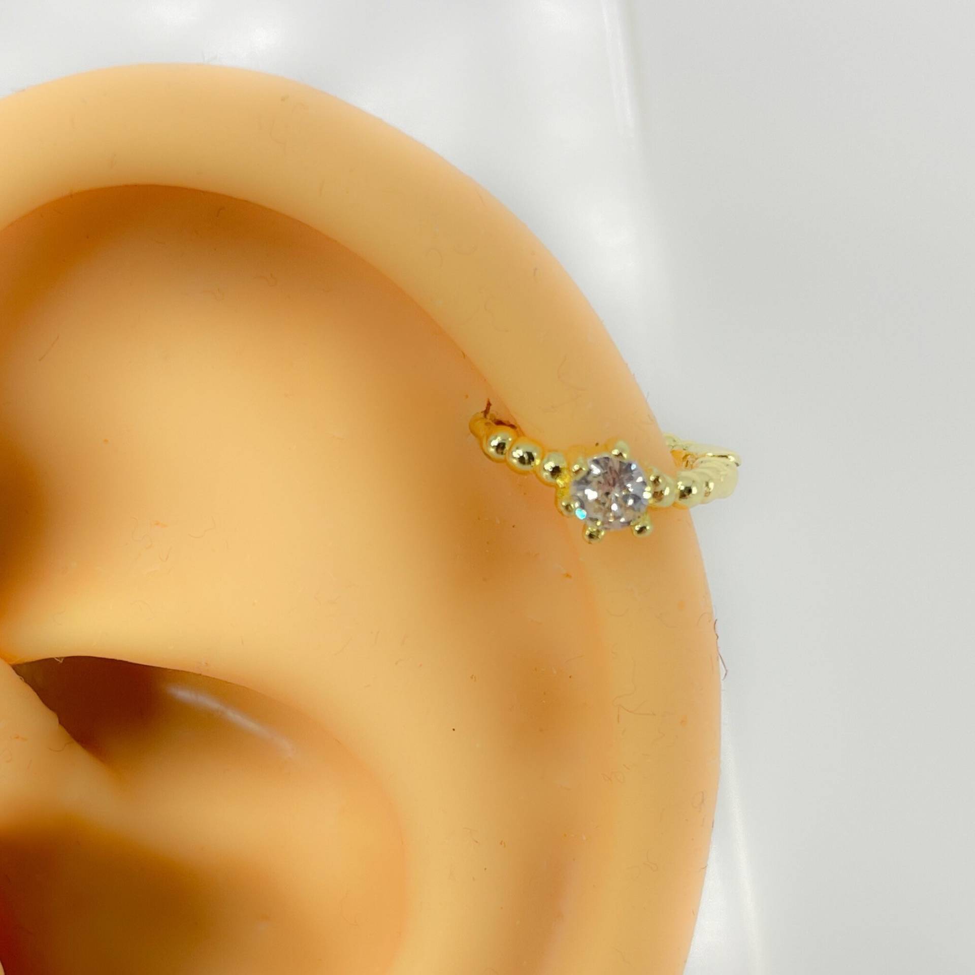 Helix Hoop 925 Sterling Silber Vergoldet #209 Piercing von Siristat