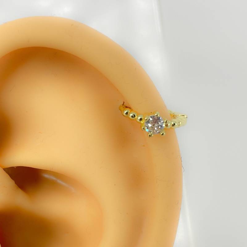 Helix Hoop 925 Sterling Silber Vergoldet #209 Piercing von Siristat