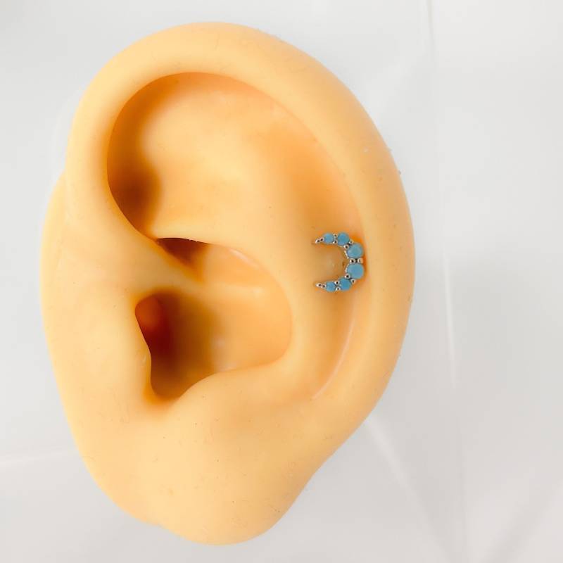 Helix Mond 925 Silber Vergoldet Zirkon Piercing Studs Conch Upper von Siristat