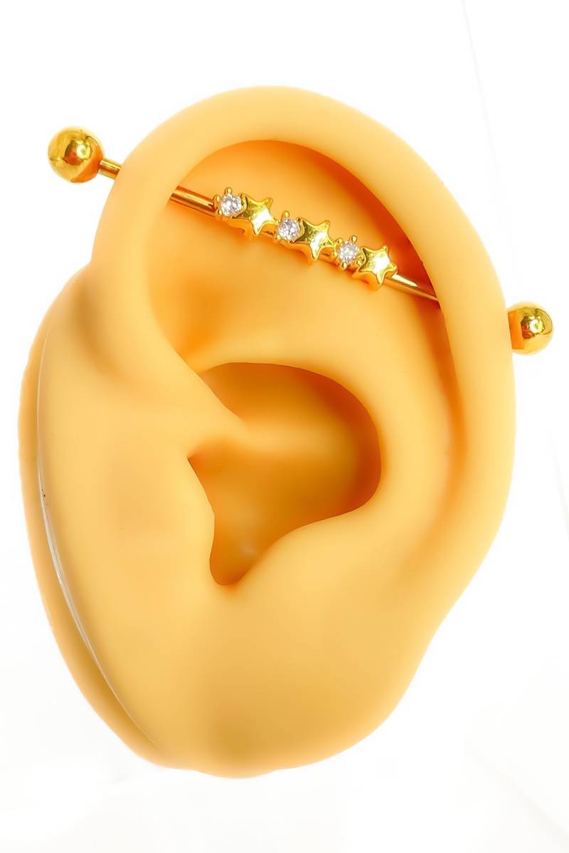 Industrial Piercing Chirurgen Stahl Strass Nr.186 von Siristat