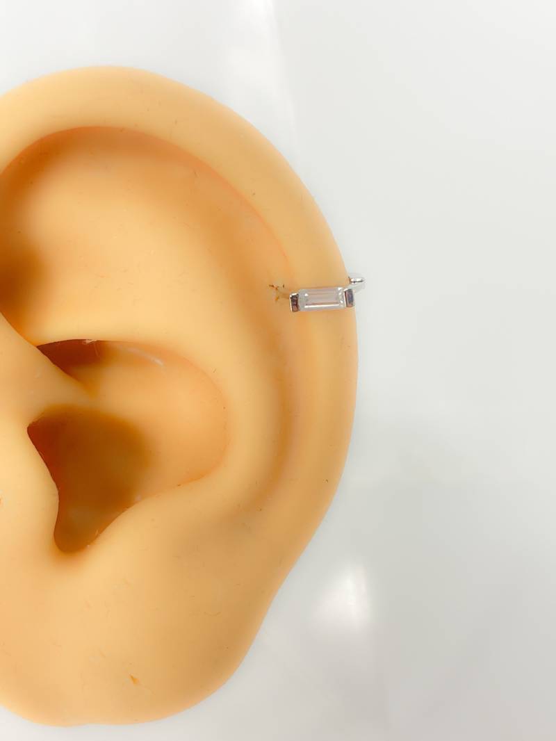 Mini Tiny Piercing 925S Silber #110Silber Hoop Helix Rook Tragus Klein Clicker von Siristat