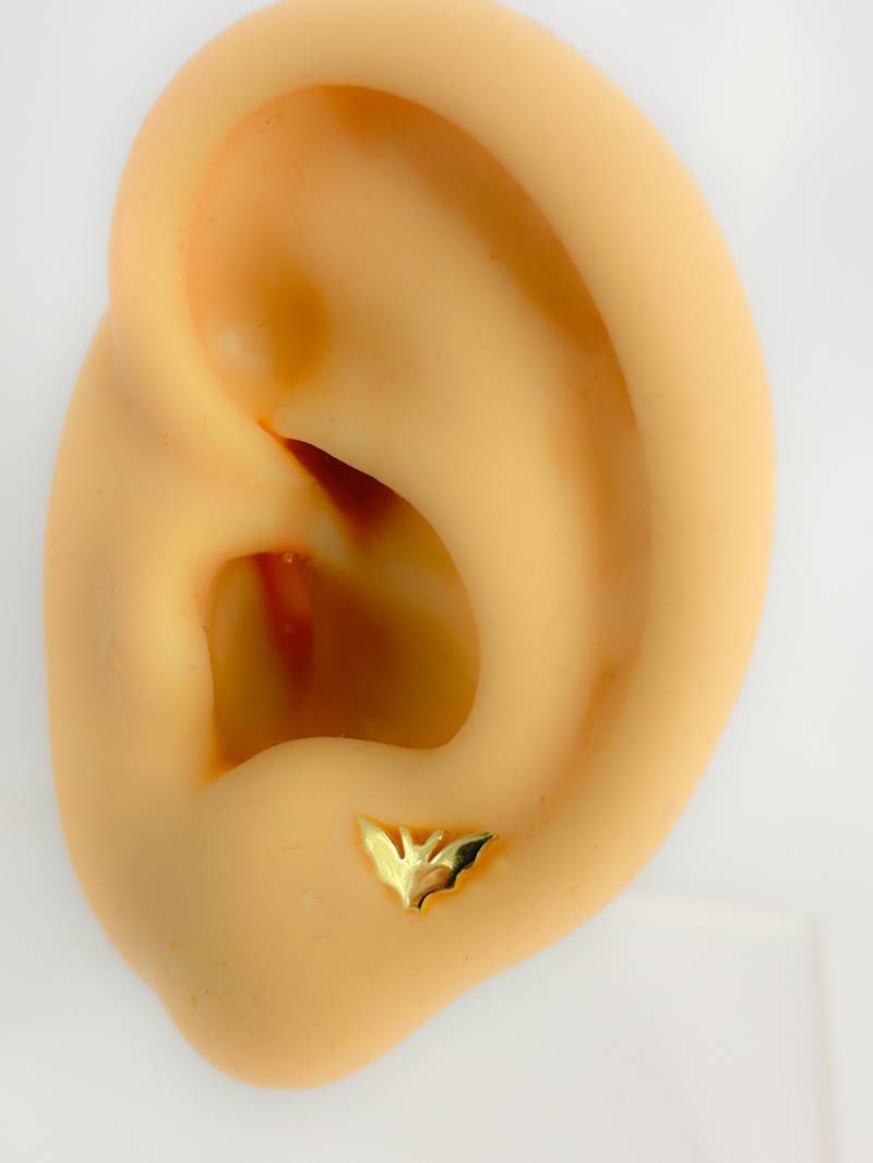Piercing #296 Fledermaus Tragus Helix 925 Sterling Silber Vergoldet Mini Tiny Stud von Siristat