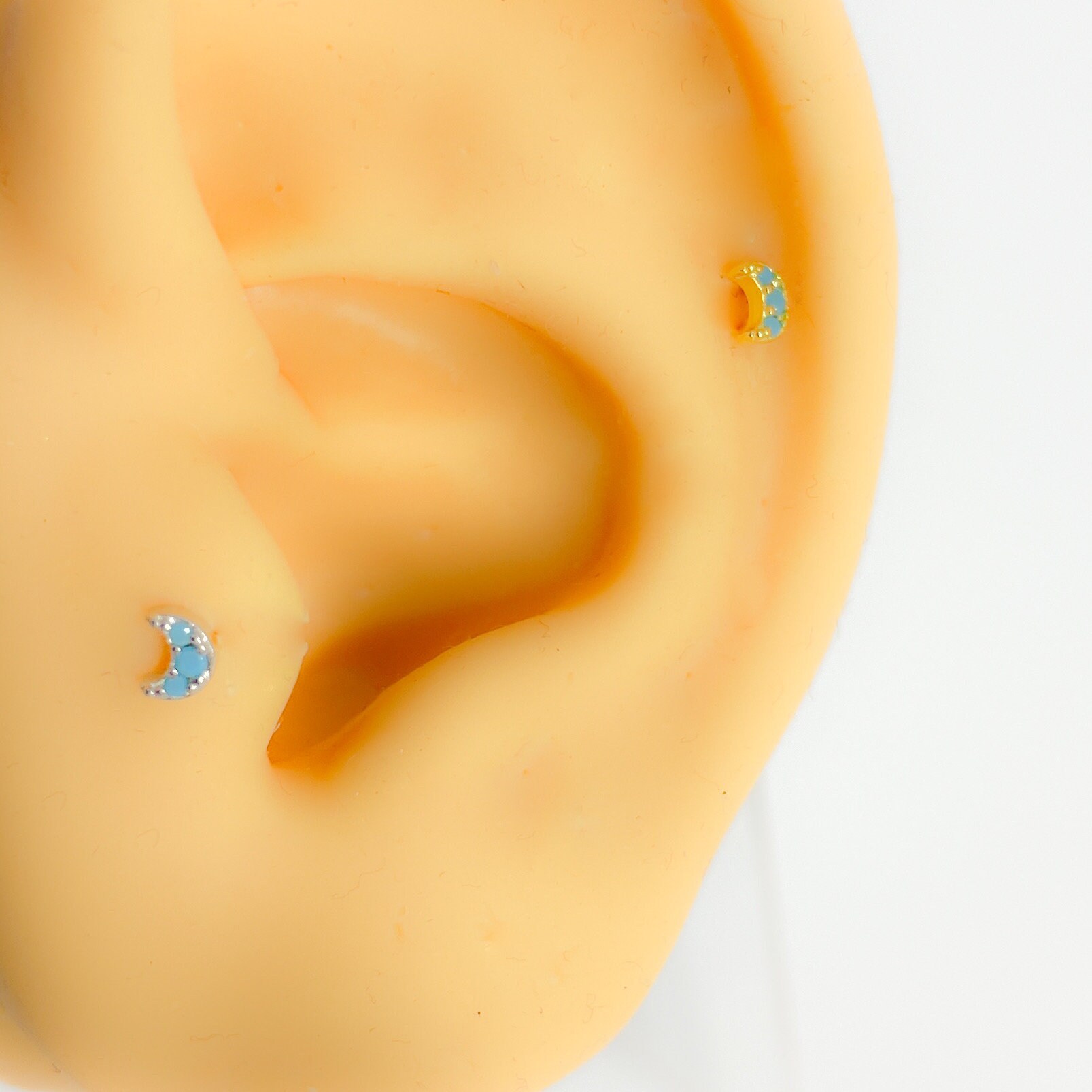 Piercing #304 Mond Tragus Helix 925 Sterling Silber Mini Tiny Stud von Siristat