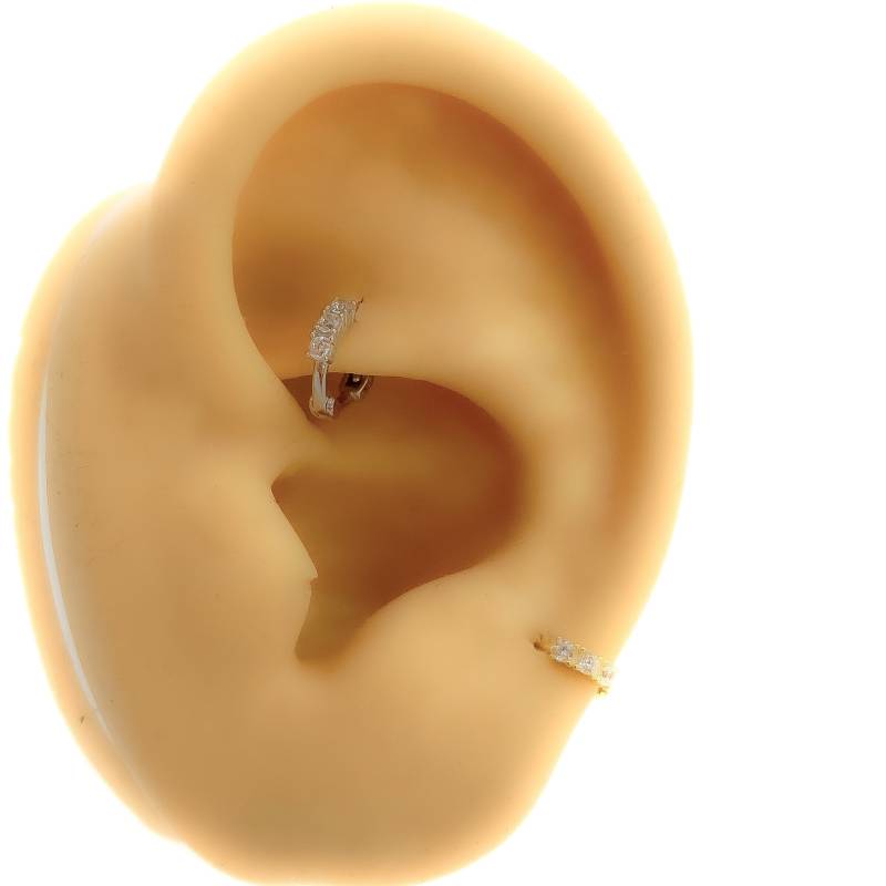 Piercing #314 925 Silber Vergoldet Hahn Rook Helix Ohrringe Silber Mini Hoop Tiny Winzig Klein Tragus von Siristat