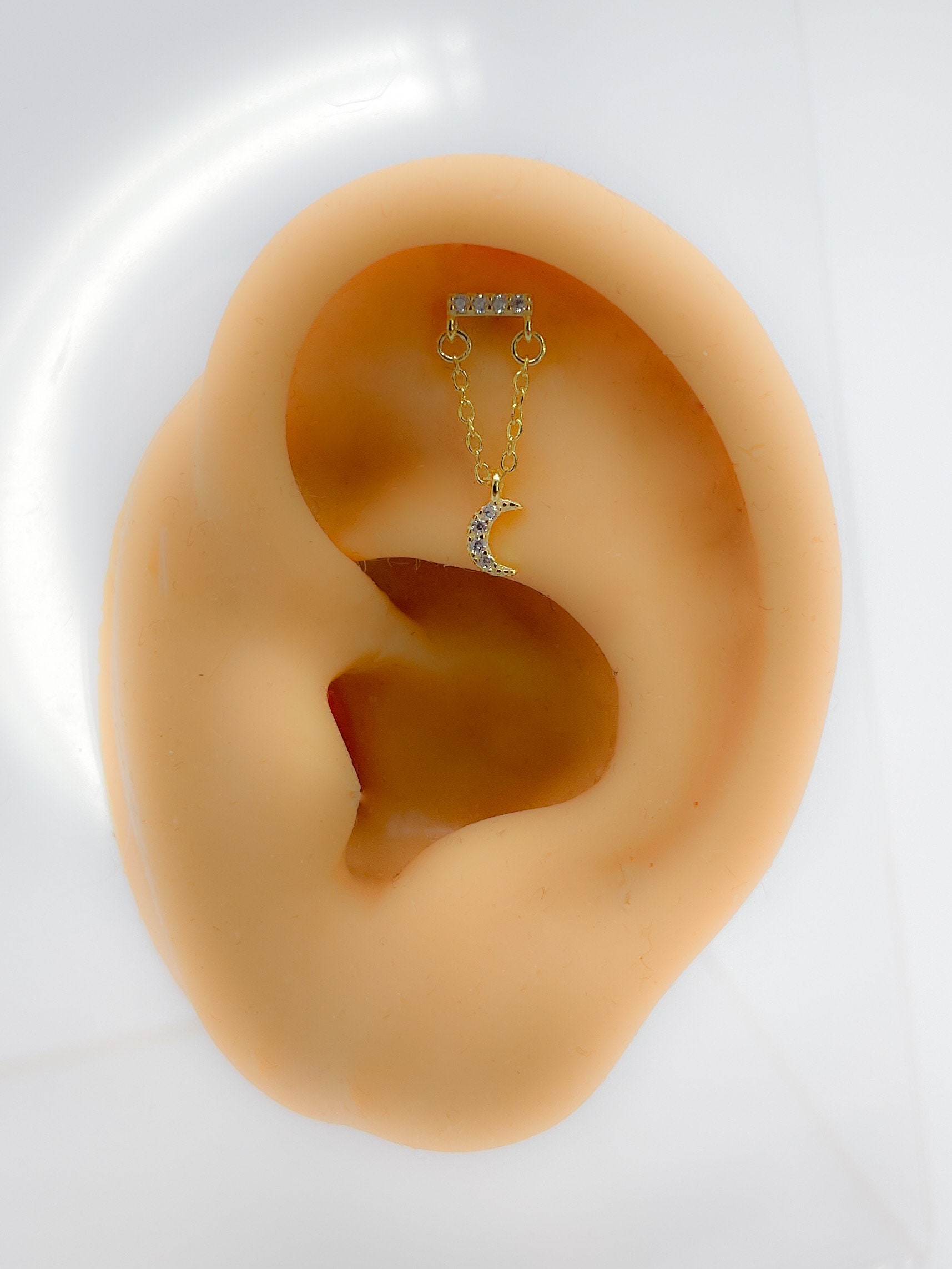 Piercing 925 Silber Vergoldet Mond Nr.266 von Siristat