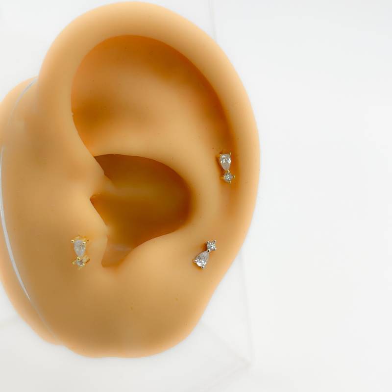 Piercing 925 Silber Vergoldet Tiny #299 von Siristat