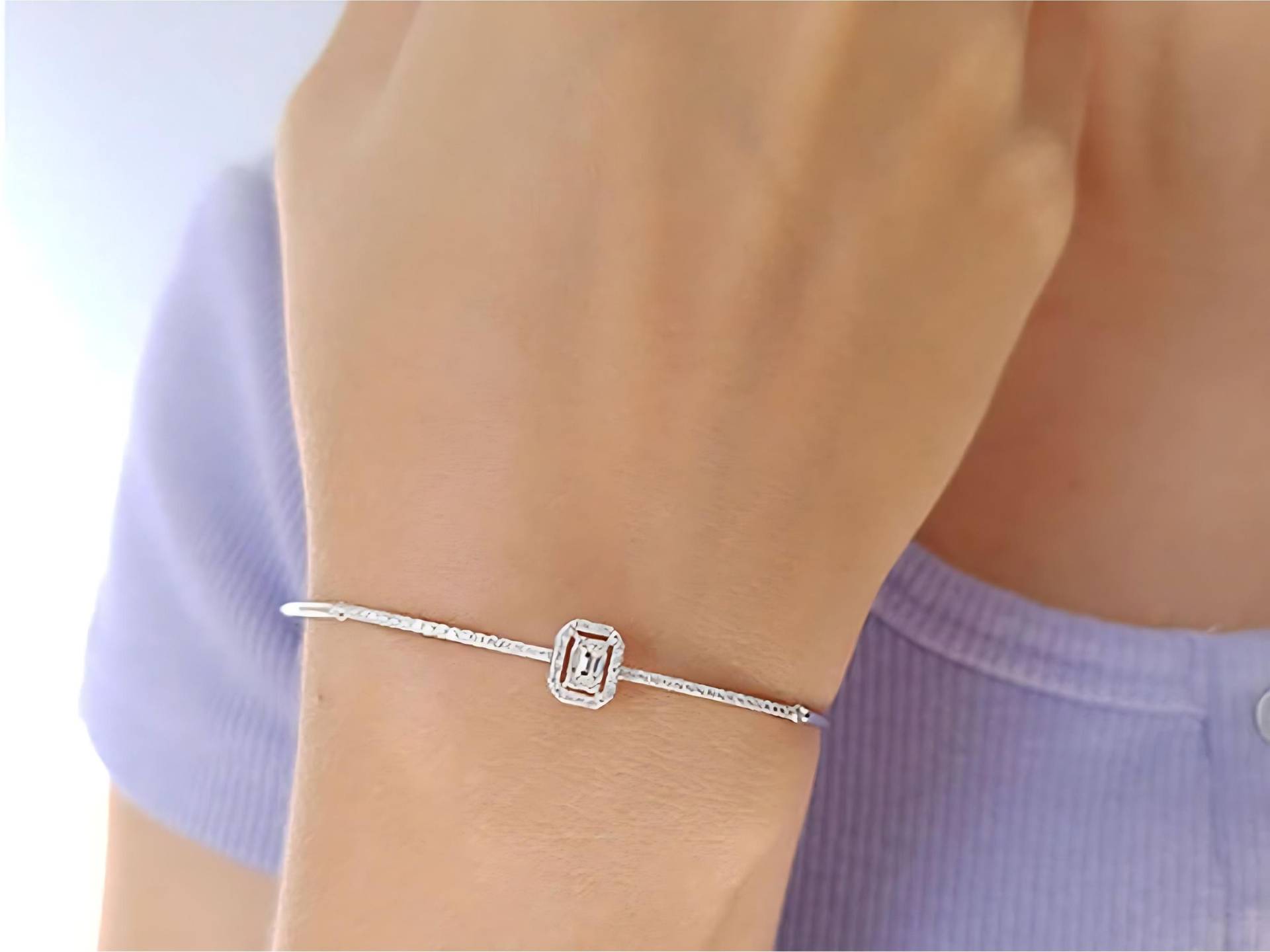 Diamanten Baguette Frauen Armband, Elegante Braut 14K Gold Edelstein Statement Schmuck, Muttertagsgeschenk von SiriusDiamond