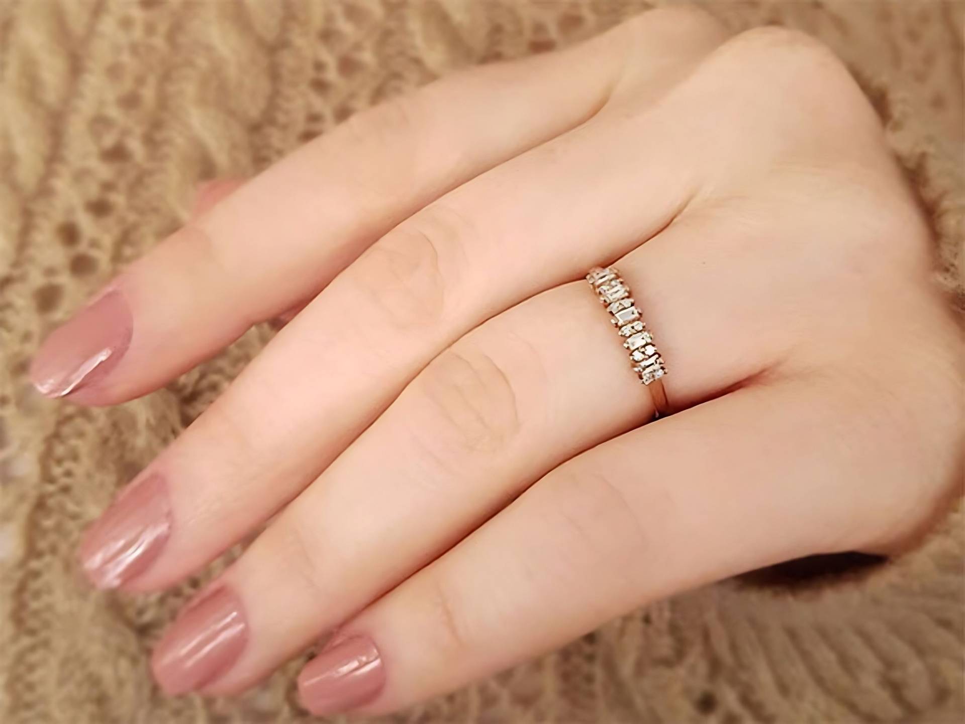 Echter Diamanten Baguette Eternity Ring, 14K Gold Halb Einzigartige Verlobungsring, Edelstein Ehering, Zierlicher Geschenk Für Frau von SiriusDiamond