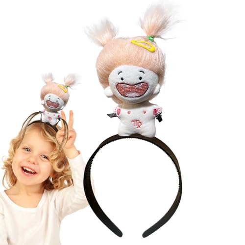 Sirseon Plüsch-Puppen-Stirnband, Puppen-Haarreif | Konstellation Puppe Haarband süße Haarreifen - Niedliche Haarreifen für Styling, Make-up, modisches Plüschpuppen-Haarband für Mädchen, Kinder von Sirseon