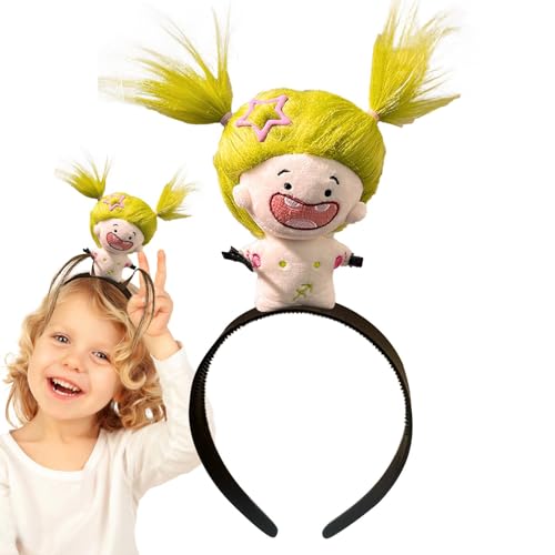 Sirseon Puppen-Haarreifen,Plüsch-Puppen-Haarreifen | Haarband aus Plüsch-Cartoon-Puppe - Niedliche Haarreifen für Styling, Make-up, modisches Plüschpuppen-Haarband für Mädchen, Kinder von Sirseon