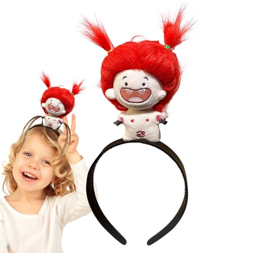 Sirseon Puppen-Stirnband, Puppen-Haarband | Haarband aus Plüsch-Cartoon-Puppe,Niedliche Haarreifen für Styling, Make-up, modisches Plüschpuppen-Haarband für Mädchen, Kinder von Sirseon