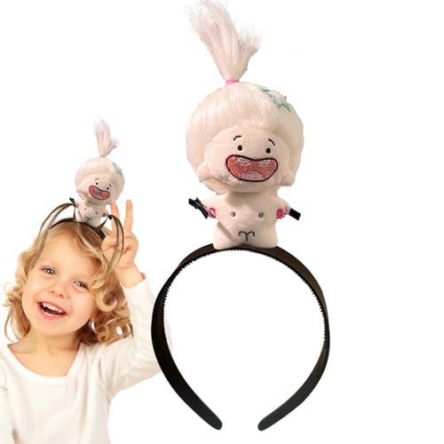 Sirseon Puppenhaarband, Plüschpuppenstirnband,Haarband aus Plüsch-Cartoon-Puppe - Niedliche Haarreifen für Styling, Make-up, modisches Plüschpuppen-Haarband für Mädchen, Kinder von Sirseon