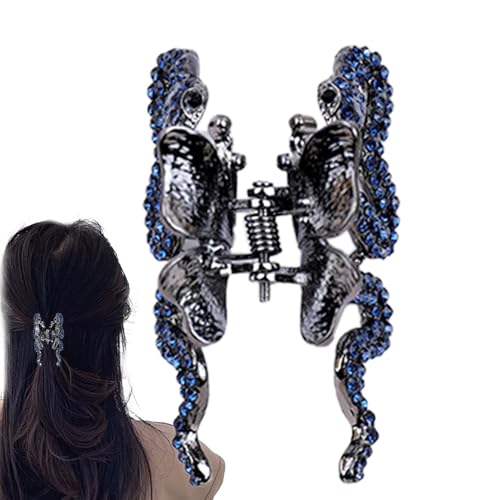 Sirseon Strass-Haarklammern, große Schlangen-Haarklammer - Haarspange mit Strass-Schlangenmuster,Unregelmäßige Haarklammern in Schlangenform für Freunde, Mädchen, Frauen, Familie von Sirseon