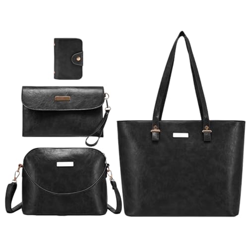 Sirseon Tote Bag - 4 Stück Große Damen Arbeits Tasche Mit Hoher Kapazität,Leichte Aufbewahrungstasche, Mode Accessoires Für Uni Business Reisen Sirseon Tote Bag - 4 Stück Große Damen Arbeits Tasche Mit Hoher Kapazität,Leichte Aufbewahrungstasche, Mode Accessoires Für Uni Business Reisen von Sirseon