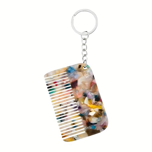 Sisadodo Mini Pocket Detangling Comb Keyring for Girls Colorful Marble Stone Pattern Hair Straightening Comb Dandruff Anti Static Styling Combs Small Acetate Rectangular Hair Brush for Men Women Sisadodo Mini Pocket Detangling Comb Keyring for Girls Colorful Marble Stone Pattern Hair Straightening Comb Dandruff Anti Static Styling Combs Small Acetate Rectangular Hair Brush for Men Women von Sisadodo