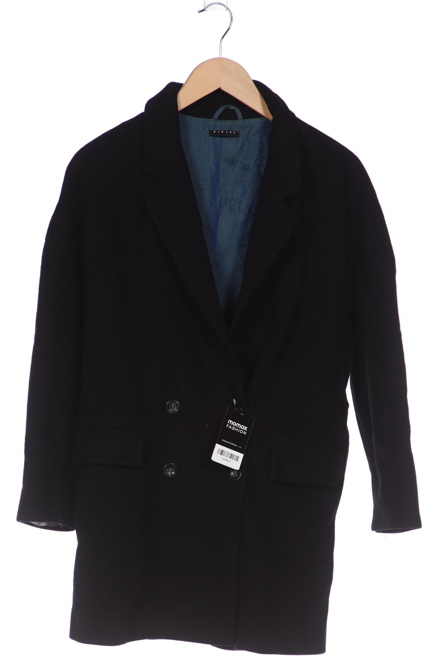 Sisley Damen Mantel, schwarz, Gr. 34 von Sisley