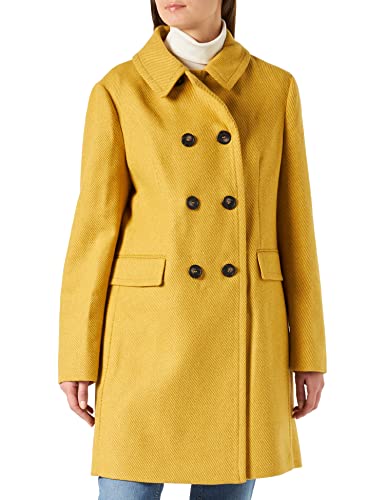 Sisley Damen 2BOYLN01M Wool Blend Coat, Mustard 931, 38 von Sisley