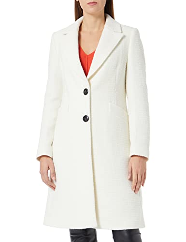 Sisley Damen 2EJFLN01T Wool Blend Coat, Creamy White 921, 42 von Sisley