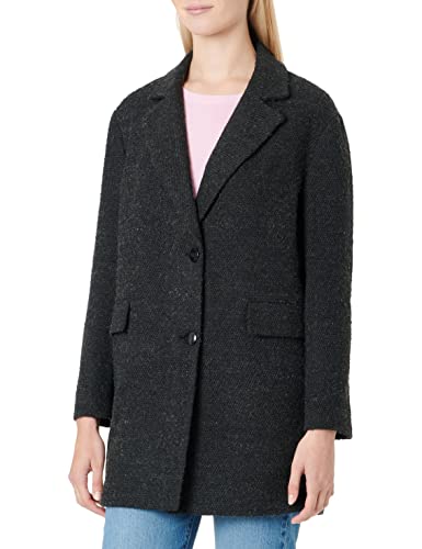 Sisley Damen 2Q7DLN00R Wool Blend Coat, Black 901, 32 von Sisley