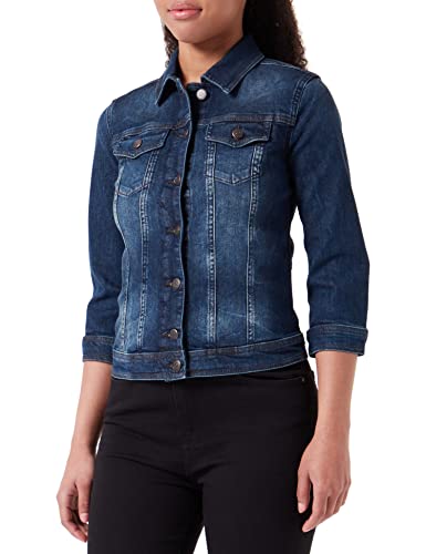 Sisley Damen 2Z9R53746 Jacket, Dark Blue Denim 902, 34 von Sisley