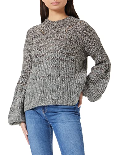 Sisley Damen L/S 103PL101H Sweater, Grey 901, XS von SISLEY