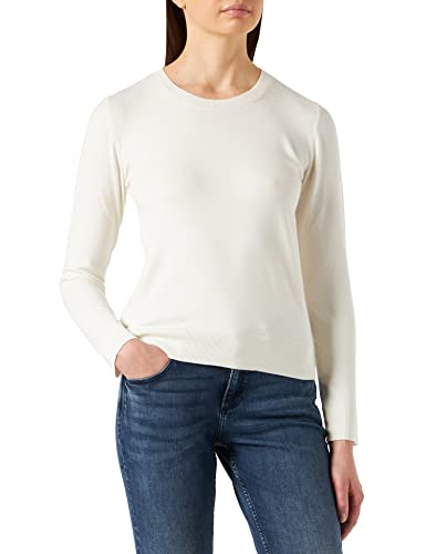 Sisley Damen L/S 14etm100f Sweater, White 074, M EU von SISLEY