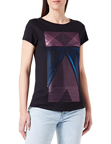Sisley Damen T-shirt 3bbql100v T Shirt, Black 100, XS EU von SISLEY