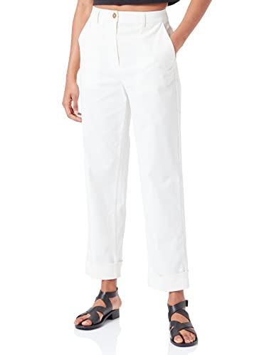 Sisley Damen Trousers 4imnlf01b Pants, White 074, 42 EU von SISLEY