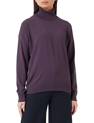 Sisley Damen Turtle Neck 14ETM200D Sweater, Plum 35N, XL von SISLEY